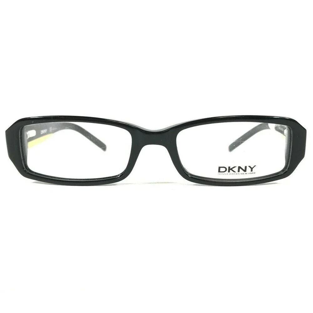 DKNY Eyeglasses Frames DY4537 3001 Black Yellow Rectangular Full Rim 49-17-135